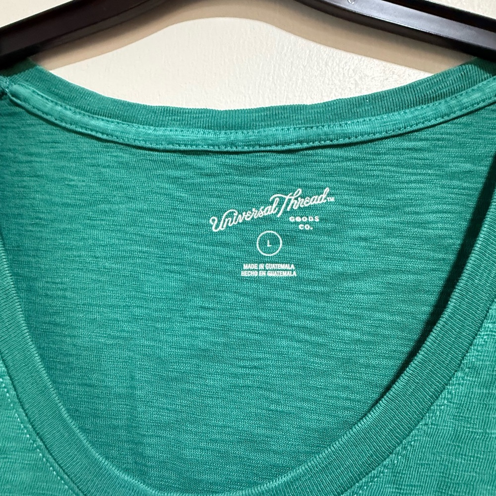 Universal Thread Teal V-Neck Tshirt Dress - Picture 3 of 6